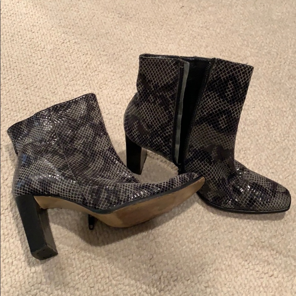 Snake skin bootie